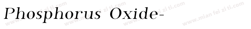 Phosphorus Oxide字体转换